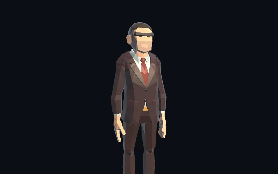 A suited character from HavocTown’s pedestrian model roster.